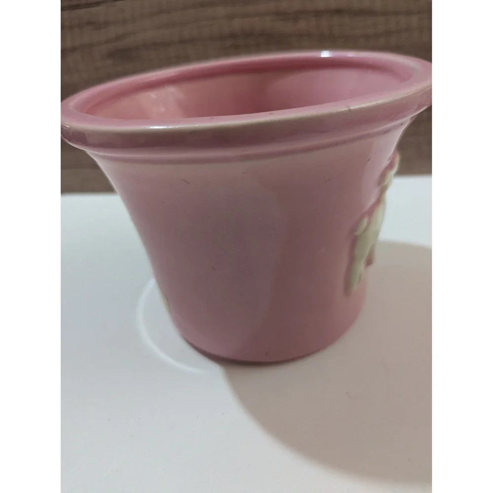 Vintage‎ Haeger Pink Lamb Planter Ceramic Baby Nursery Sheep Pot USA 202